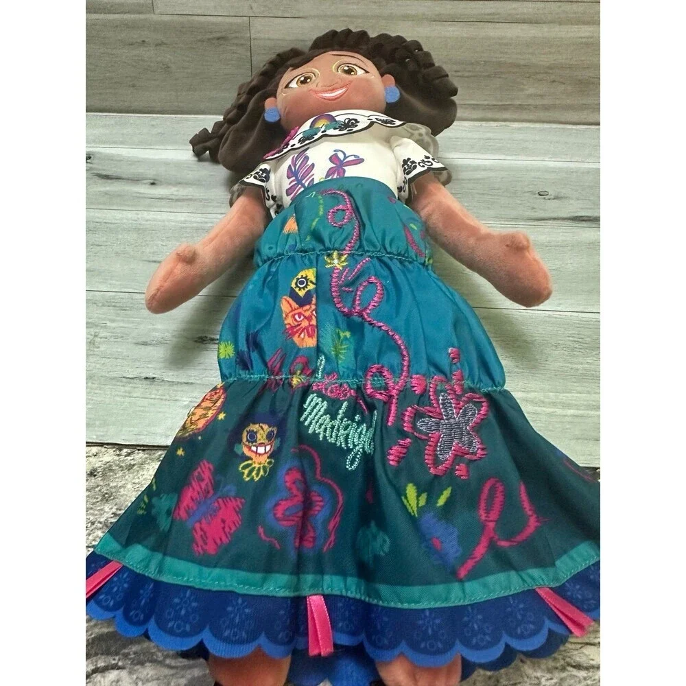 Disney Mirabel Embroidered Teal Dress Plush Doll with Pink Shoes